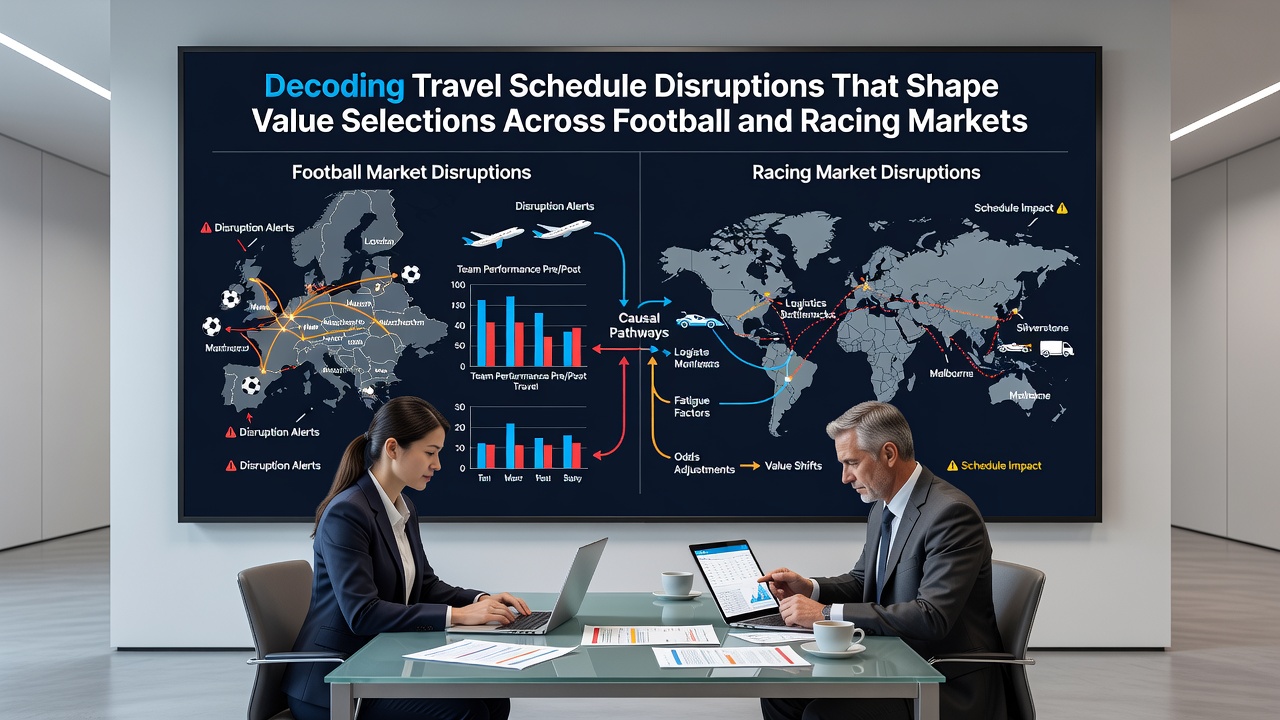 Racehorse transport and football team itinerary charts showing schedule disruptions