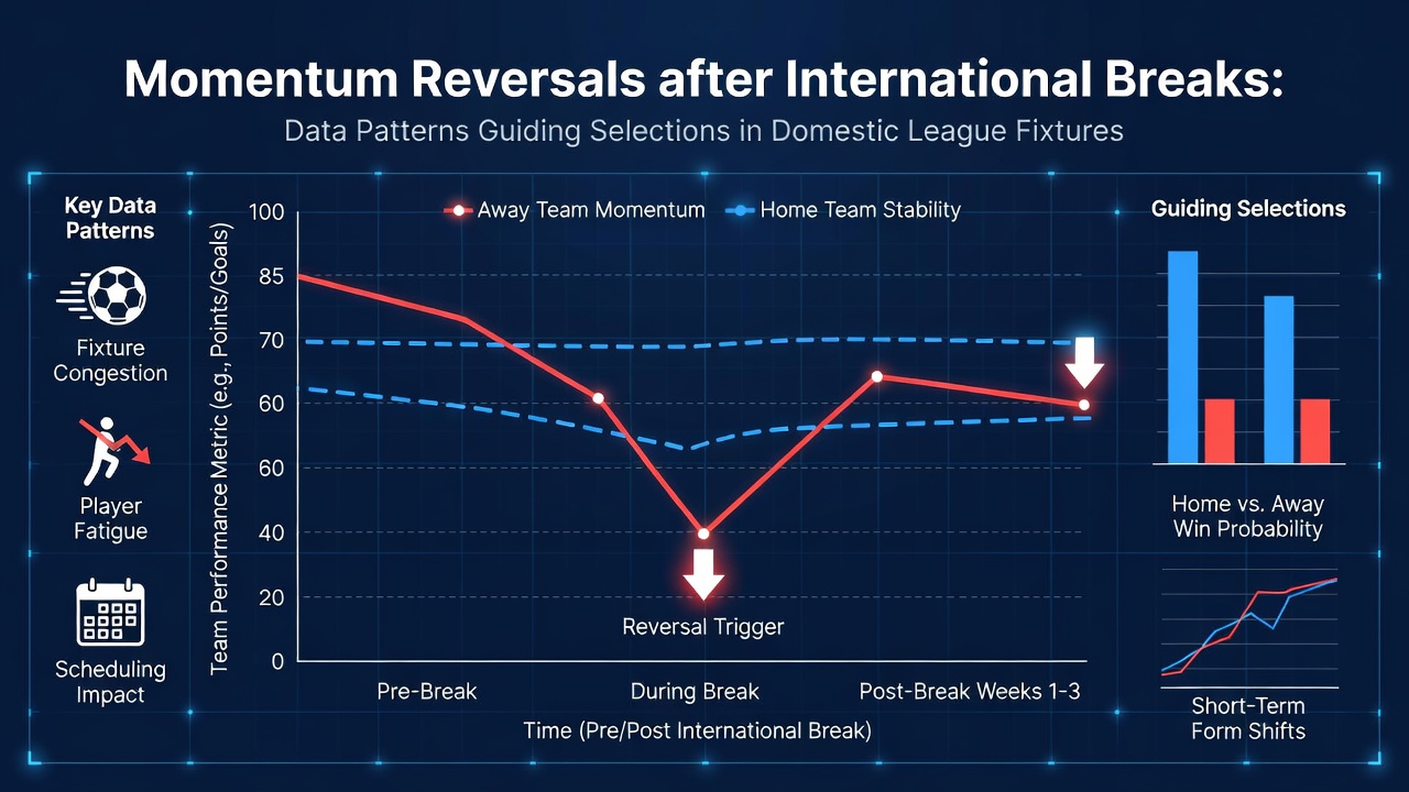 Chart showing performance trends in domestic leagues following international breaks