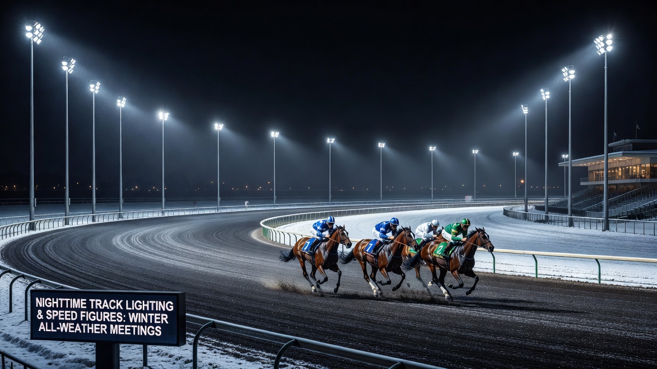 Comparison of speed figure distributions under different lighting conditions at winter all-weather meetings